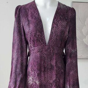 Women's Animal Print V Neck Jumpsuit